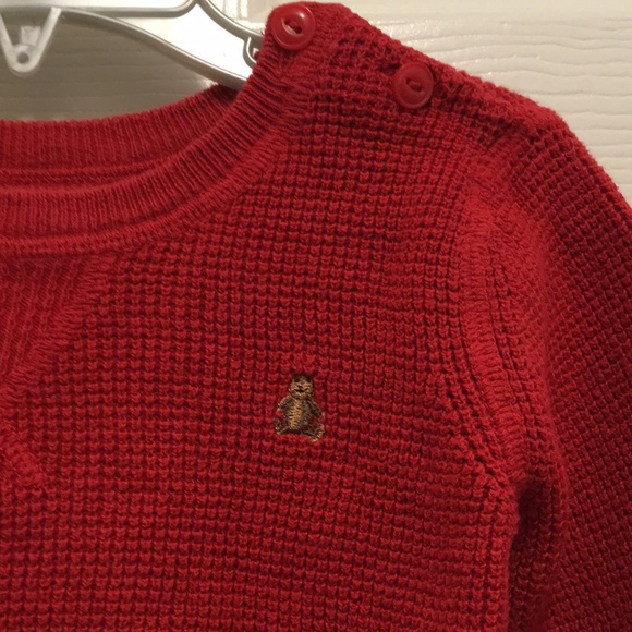 BabyGAP Red Waffle Knit Sweater 12-18 months - Picture 2 of 5